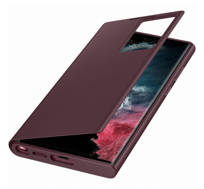 Samsung Чохол-книжка Samsung Smart Clear View Cover для Samsung Galaxy S22 Ultra SM-S908 Burgundy (EF-ZS908CEEGRU)