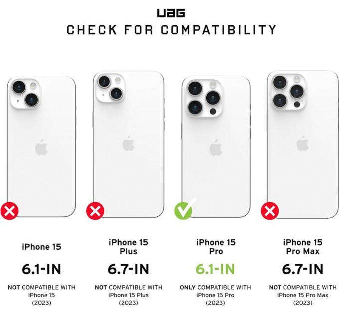 Urban Armor Gear Чохол-накладка Urban Armor Gear Monarch Pro Magsafe для Apple iPhone 15 Pro Kevlar Black (114221113940)