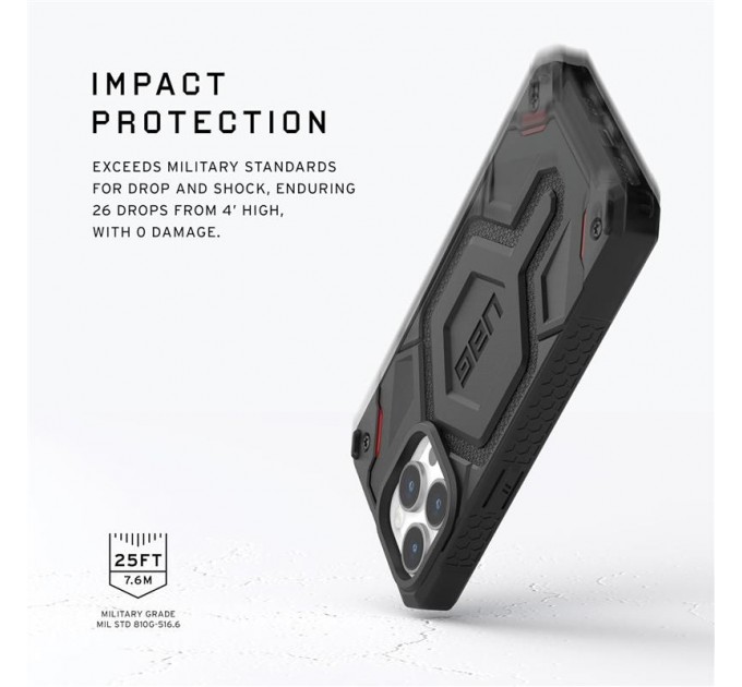 Urban Armor Gear Чохол-накладка Urban Armor Gear Monarch Pro Magsafe для Apple iPhone 15 Pro Kevlar Black (114221113940)