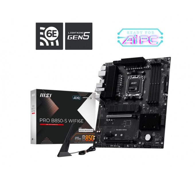 MSI Материнська плата AMD B850 SAM5 MATX PRO B850-S WIFI6E MSI