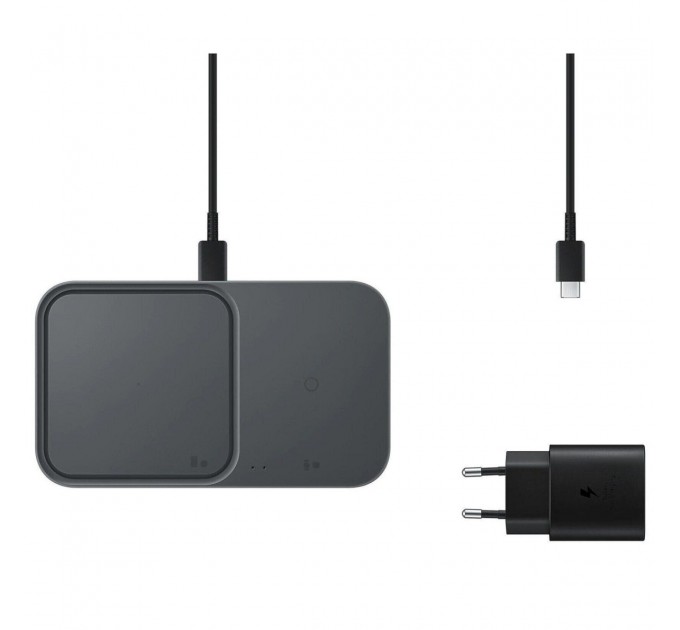 Samsung Бездротовий зарядний пристрій з блоком живлення Samsung EP-P5400 Wireless Charger Duo 15W Black (EP-P5400TBRGRU)