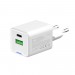 ColorWay Мережевий зарядний пристрій ColorWay GaN Mini 20W PD Port PPS USB (Type-C PD + USB QC4.0) White (CW-CHS062PD-WT)