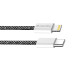 ColorWay Кабель ColorWay USB Type-C - Lightning (M/M), (braided cotton) (PD Fast Charging 27W), 2 м, Black (CW-CBPDCL068-BK)