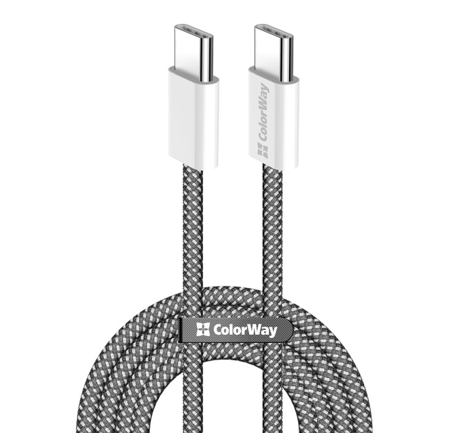 ColorWay Кабель ColorWay USB Type-C - USB Type-C (M/M), 3.0 А, 2 м, Black (CW-CBPDCC068-BK)