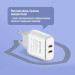 ColorWay Мережевий зарядний пристрій ColorWay Power Delivery Port PPS USB (Type-C PD + Type-C PD) (40W) White (CW-CHS048PD-WT)