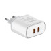ColorWay Мережевий зарядний пристрій ColorWay Power Delivery Port PPS USB (Type-C PD + Type-C PD) (40W) White (CW-CHS048PD-WT)