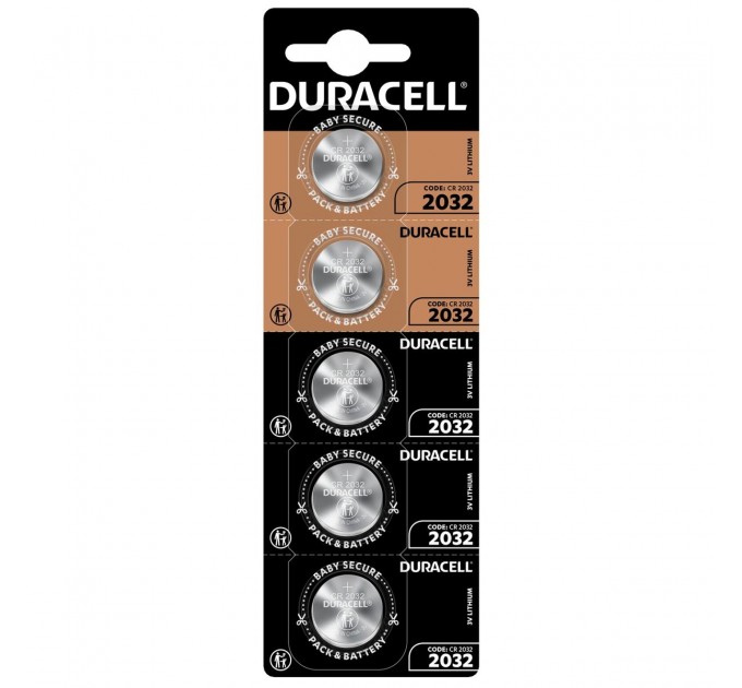 Duracell Батарейка Duracell CR2032 DSN BL 5шт