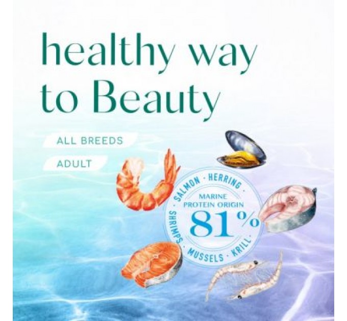 Optimeal Сухий корм для собак Optimeal Beauty Podium беззерновий на основі морепродуктів 1.5 кг (4820215366830)