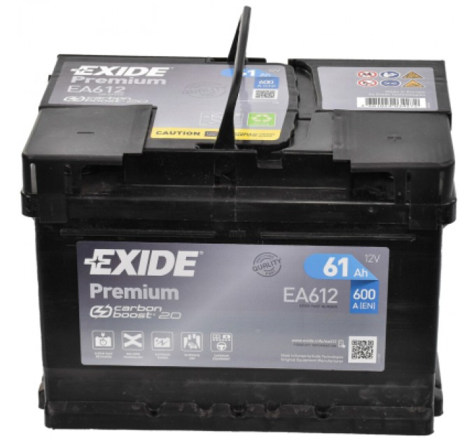 EXIDE Акумулятор автомобільний EXIDE PREMIUM 61A (EA612)