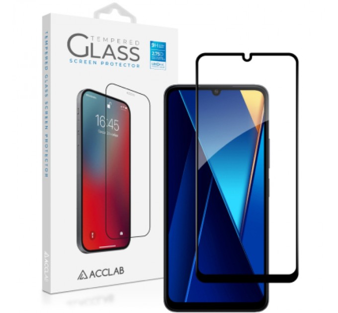 ACCLAB Скло захисне ACCLAB Full Glue Xiaomi Poco C65 Black (1283126583636)