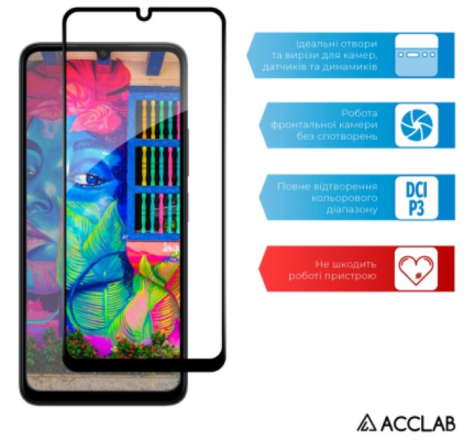 ACCLAB Скло захисне ACCLAB Full Glue Xiaomi Poco C65 Black (1283126583636)