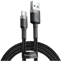 Дата кабель USB 2.0 AM to USB-C 3.0m 2A Gray-Black Baseus (CATKLF-UG1)