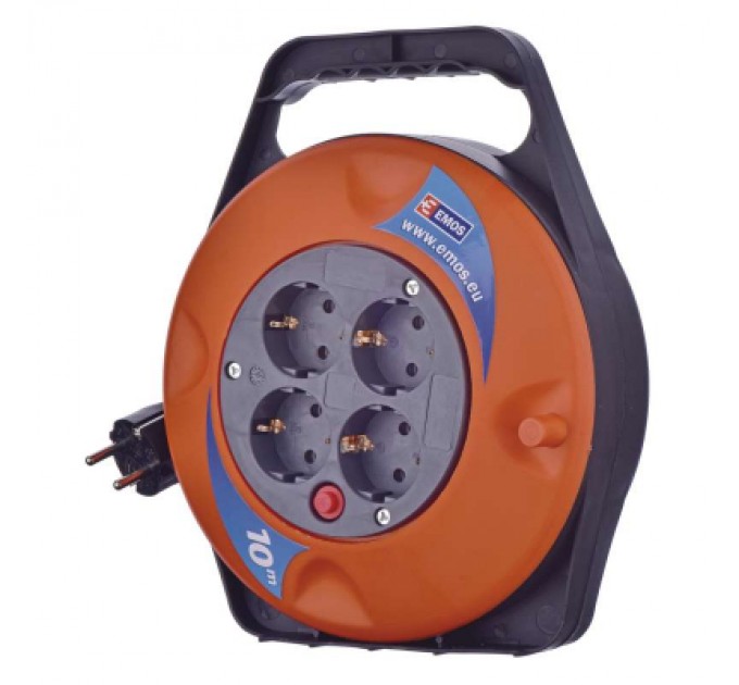 EMOS Мережевий подовжувач EMOS катушка 4 роз., 10 м (P19510)