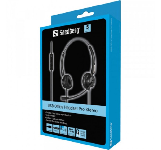 Sandberg Навушники Sandberg Office Headset Pro Stereo USB Black (126-13)