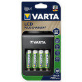 Varta Мережевий зарядний пристрій Varta LCD Plug Charger + 4 х Ni-Mh AA 2100 mAh (57687101441)