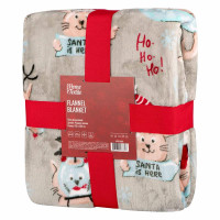 Плед Ardesto Christmas Flannel 160х200см, 100% поліестер, різдвяні котики (ART0120PB)