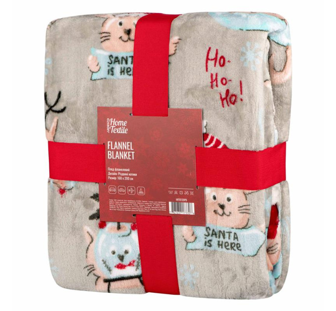 Ardesto Плед Ardesto Christmas Flannel 160х200см, 100% поліестер, різдвяні котики (ART0120PB)