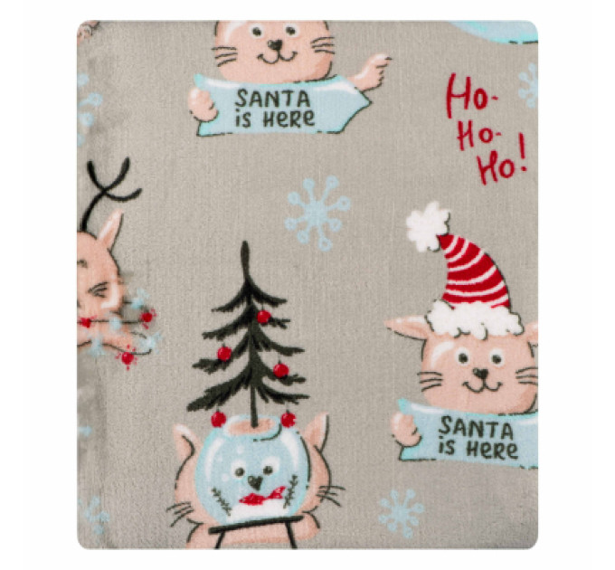 Ardesto Плед Ardesto Christmas Flannel 160х200см, 100% поліестер, різдвяні котики (ART0120PB)