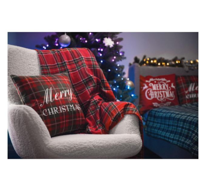 Ardesto Плед Ardesto Christmas Fleece 130x160см, 100% поліестер, клітинка, червоний (ART0717PB)