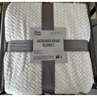 Плед Ardesto Jacquard Braid 160х200см, 100% поліестер, айворі (ART0201JB)