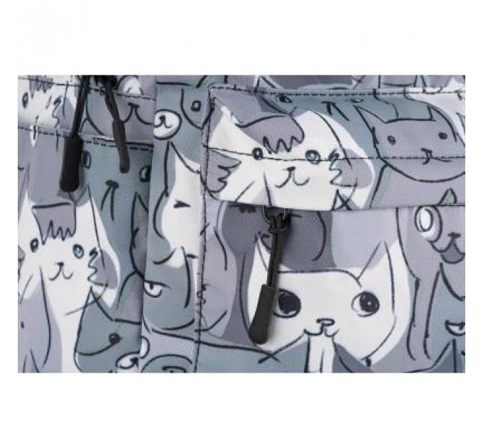 Рюкзак для ноутбука 2E 13" TeensPack Cats, grey (2E-BPT6114GC)