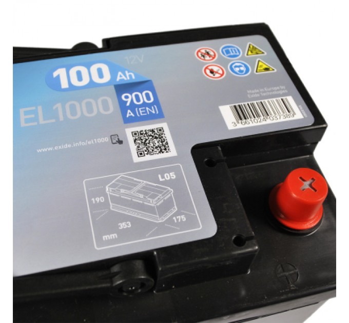 EXIDE Акумулятор автомобільний EXIDE START-STOP EFB 100A (EL1000)