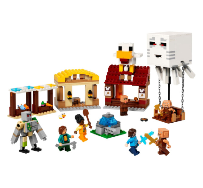 LEGO Конструктор LEGO Minecraft Напад на село з повітряною кулею Ґаст (21273)