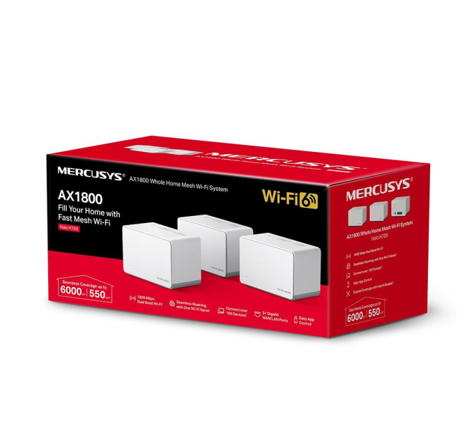 Mercusys Домашня Mesh Wi-Fi система (3 шт у комплекті), Halo H70X(3-pack) MERCUSYS
