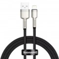 Baseus Кабель Baseus Cafule Metal USB-Lightning, 2.4A, 1м Black (6953156202245)
