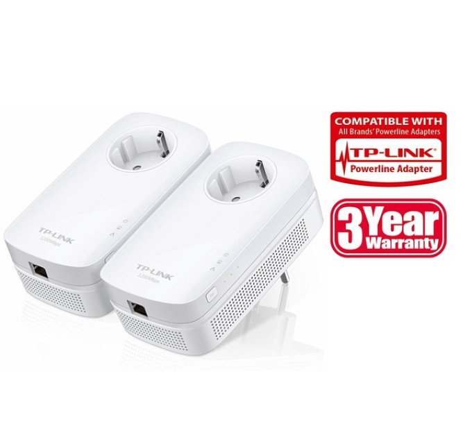 TP-Link Гігабітний Powerline адаптер з вбудованою розеткою , TL-PA8010PKIT TP-LINK