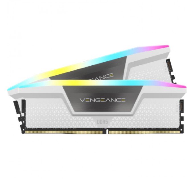 Corsair Модуль пам'яті для комп'ютера DDR5 32GB (2x16GB) 6400 MHz Vengeance RGB White Corsair (CMK32GX5M2B6400Z36W)