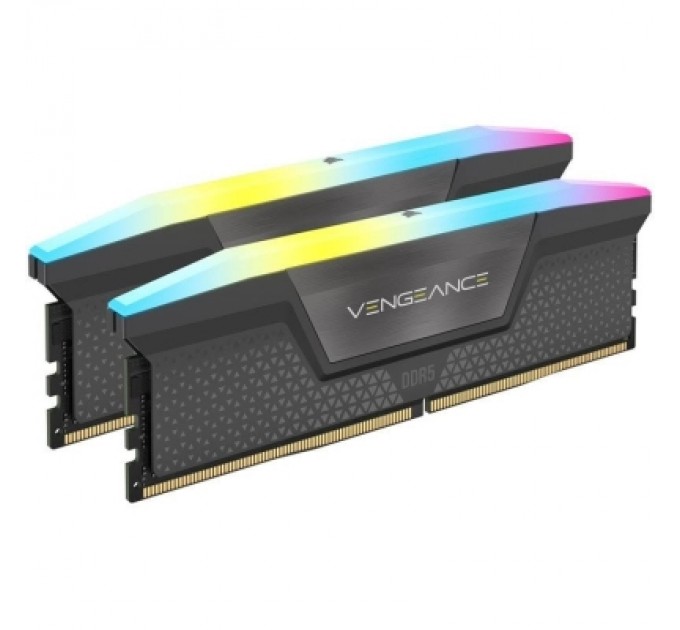 Corsair Модуль пам'яті для комп'ютера DDR5 32GB (2x16GB) 5600 MHz Vengeance RGB Corsair (CMH32GX5M2B5600Z36K)
