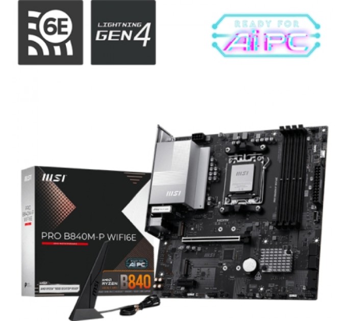 MSI Материнська плата MSI PRO B840M-P WIFI6E