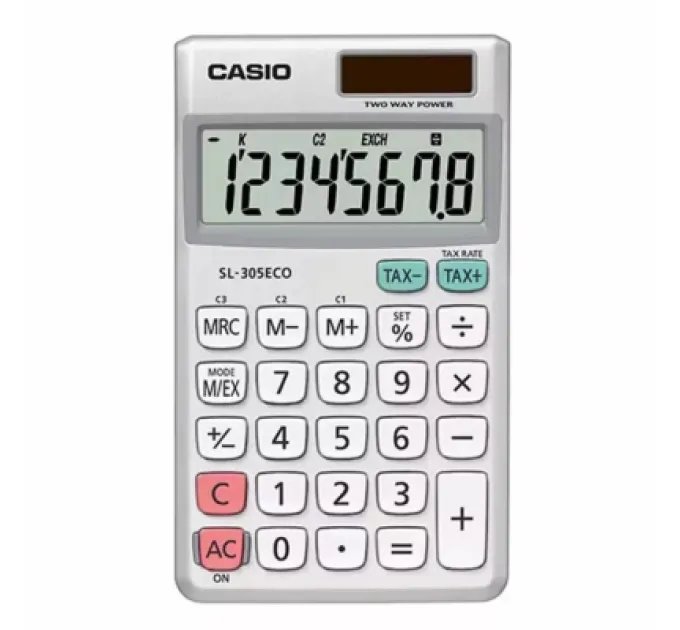 Casio Калькулятор Casio SL-305ECO-W-EP, сріблястий (CALC-CAS-SL-305ECO-W)