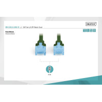 Патч-корд CAT 5e U-UTP, Cu, PVC AWG 26/7, довжина 10 м, колір зелений DK-1511-100/G DIGITUS by ASSMANN