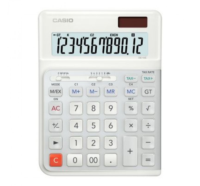 Casio Калькулятор Casio DE-12E-WE-WA-E, білий (CALC-CAS-DE-12E-WE-W)