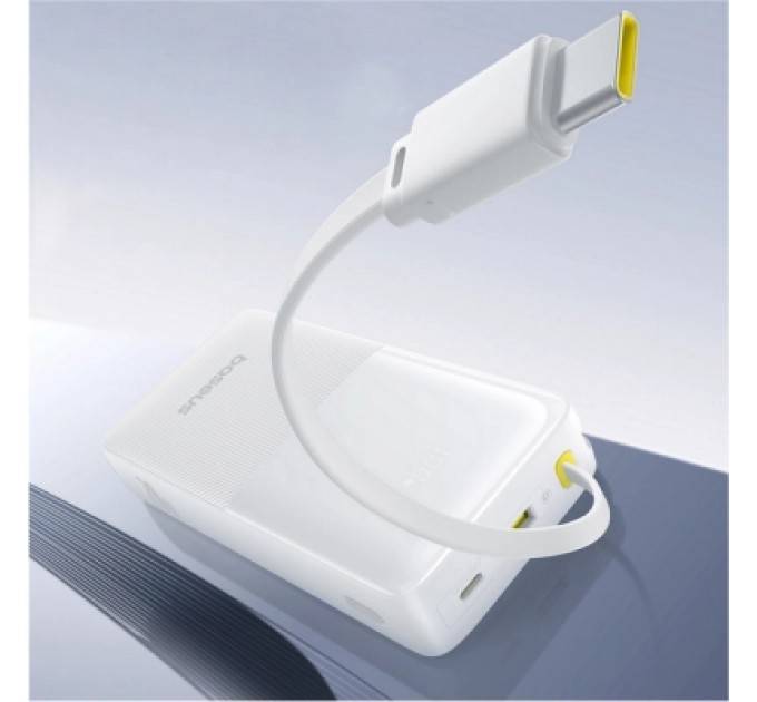 Baseus Батарея універсальна Baseus Bipow 2 20000mAh 20W with USB-C cable white (P10077101213-01)
