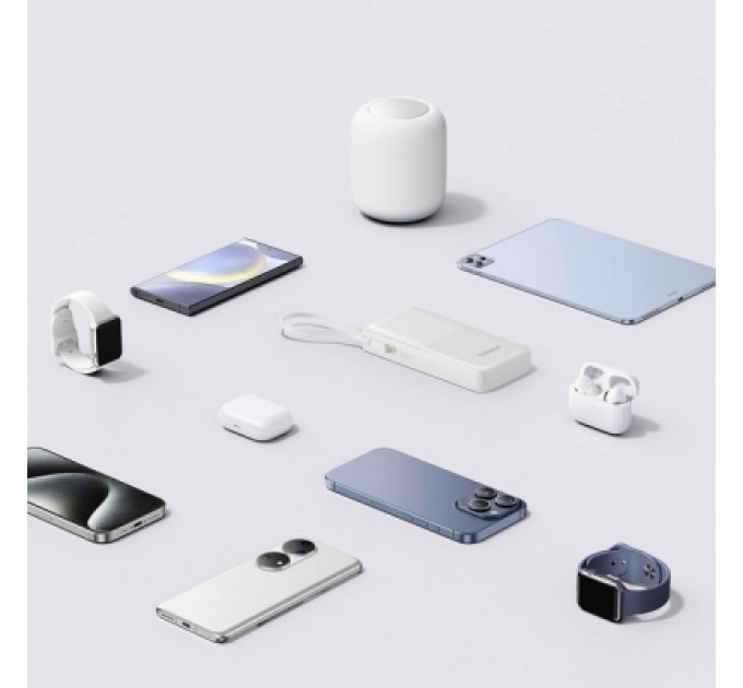 Baseus Батарея універсальна Baseus Bipow 2 20000mAh 20W with USB-C cable white (P10077101213-01)