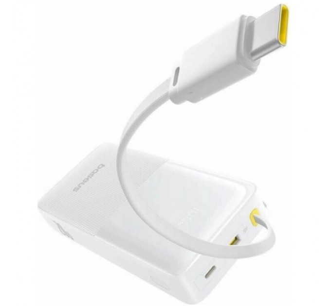 Baseus Батарея універсальна Baseus Bipow 2 20000mAh 20W with USB-C cable white (P10077101213-01)