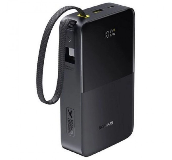 Baseus Батарея універсальна Baseus EnerFill FC51 Bipow2 Pro 20000mAh 22,5W build-in cable USB-C black (E0027701)