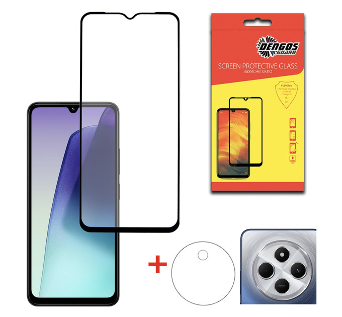 Dengos Захисне скло Dengos для Xiaomi Redmi Note 14 4G/5G Black Full Glue (DG-TGSCP-08)