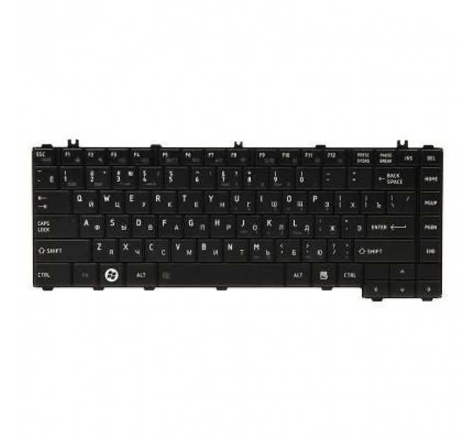 Клавіатура ноутбука PowerPlant TOSHIBA Satellite L600 черный, черный фрейм (KB311958)