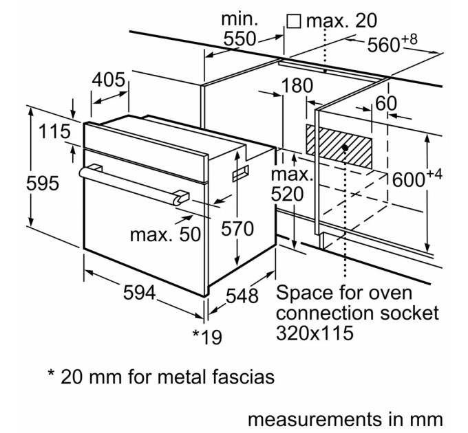 Bosch Духова шафа Bosch HBF512BB1T