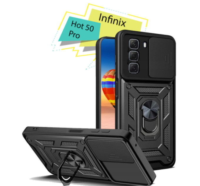 BeCover Чохол до мобільного телефона BeCover Military Infinix Hot 50 Pro (X6881) Black (713048)