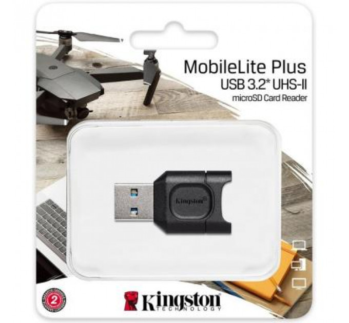 Зчитувач флеш-карт Kingston USB 3.1 microSDHC/SDXC UHS-II MobileLite Plus (MLPM)