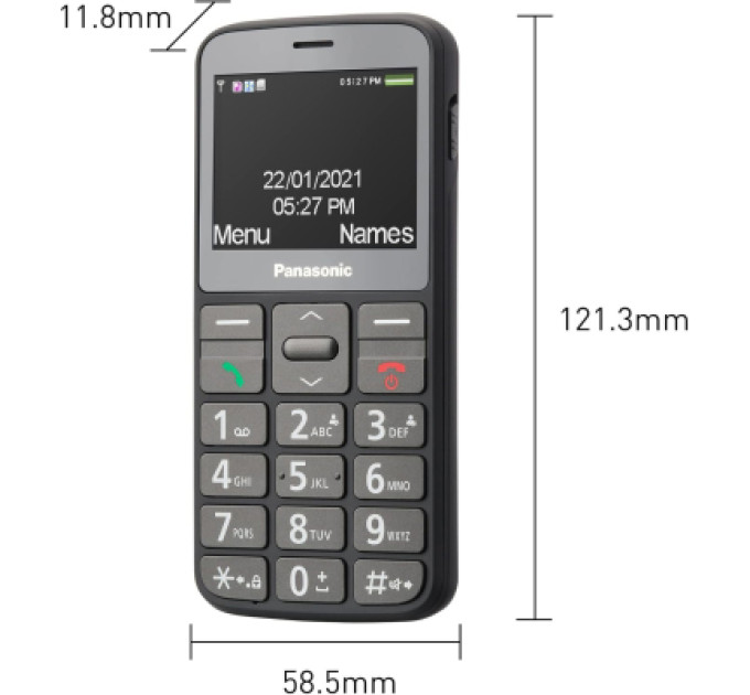 Panasonic Мобільний телефон Panasonic KX-TU160 Black (KX-TU160EXB)