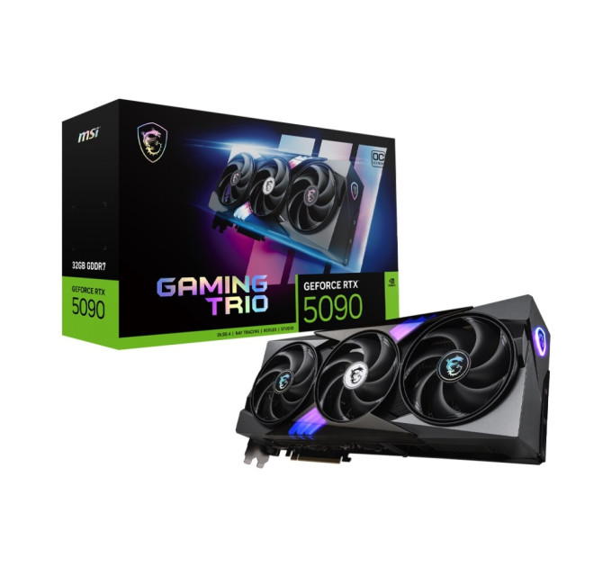 MSI Відеокарта GF RTX 5090 32GB GDDR7 Gaming Trio OC MSI (GeForce RTX 5090 32G GAMING TRIO OC)