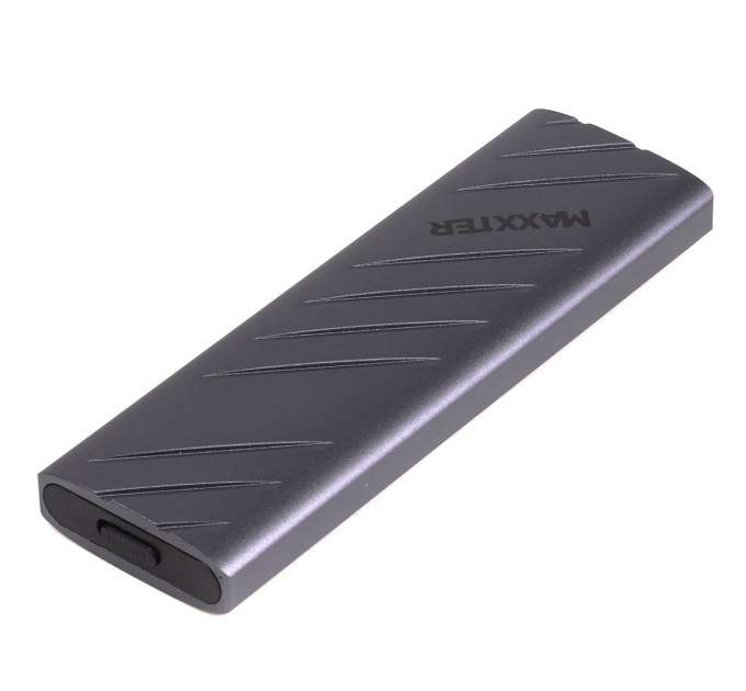 Maxxter Зовнішня кишеня Maxxter M.2 NVMe PCIe, USB 3.2 Type-C, Metal, Black (EHDE-2280D-01)