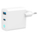 Gembird Мережевий зарядний пристрій Gembird (1USBх3A + 1USB-Cх3A) White (TA-UC-PDQC30L-W-01)