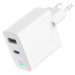 Gembird Мережевий зарядний пристрій Gembird (1USBх3A + 1USB-Cх3A) White (TA-UC-PDQC30L-W-01)